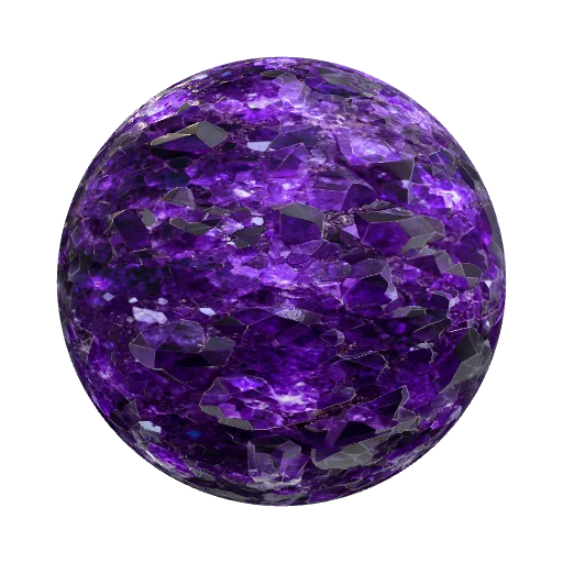 **Ancient guild energy crystal, neon-purple… — seamless organic PBR material preview