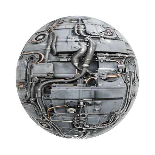 Una pared cortafuegos de camion, con detalles metalicos… — seamless metal PBR material preview