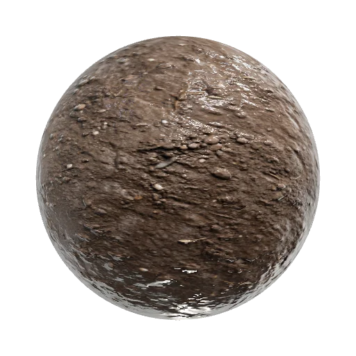 Hyperrealistic muddy ground material. PBR. — seamless ground PBR material preview