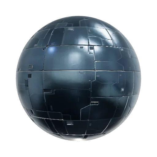Seamless tileable hand-painted sci-fi metal wall… — seamless metal PBR material preview