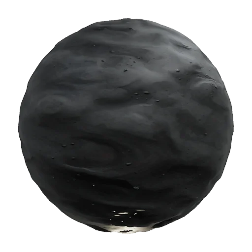 Stylized painterly volcanic ash ground terrain, hand-painted RTS game
texture, fine soft cinder and ash coating over pa — seamless ground PBR material preview
