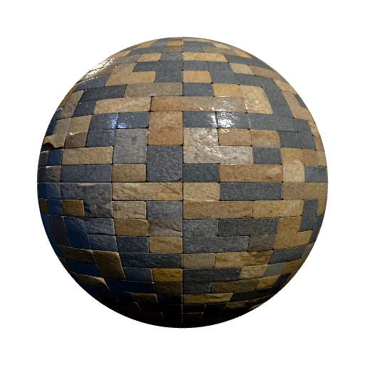 paving stone for pavement zone — seamless stone PBR material preview