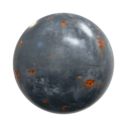 rusty dark gray metal — metal PBR material preview