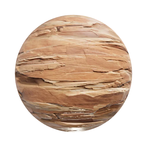Hyperrealistic sandstone cliff. PBR. — seamless stone PBR material preview