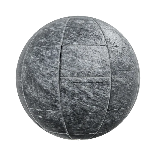 shiny polished flat beveled granite tiles — seamless stone PBR material preview