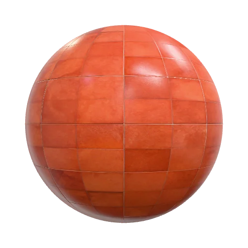 red square terracotta — seamless stone PBR material preview