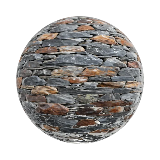 i need texture like tushetian houses walls — seamless stone PBR material preview