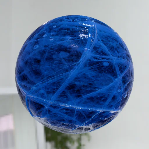 Deep Clear Blue Ice — seamless ground PBR material preview