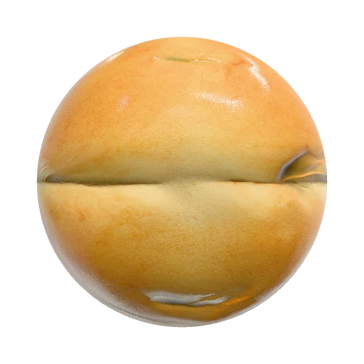 Seedless smooth white burger bun — organic PBR material preview