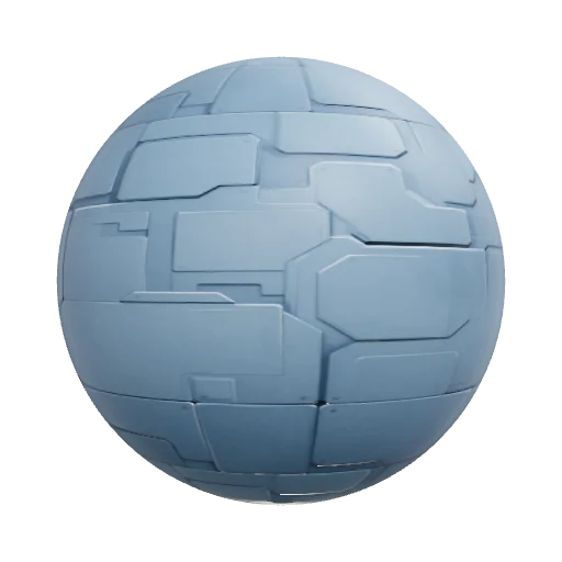 Seamless tileable hand-painted sci-fi wall texture… — seamless tile PBR material preview