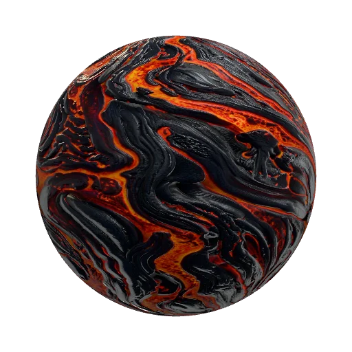 lava magma — seamless organic PBR material preview