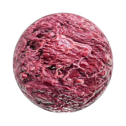 Seamless tiling texture of a realistic inflamed endothelial tissue wall, repeatable mosaic pattern, organic fleshy backg — seamless organic PBR material preview