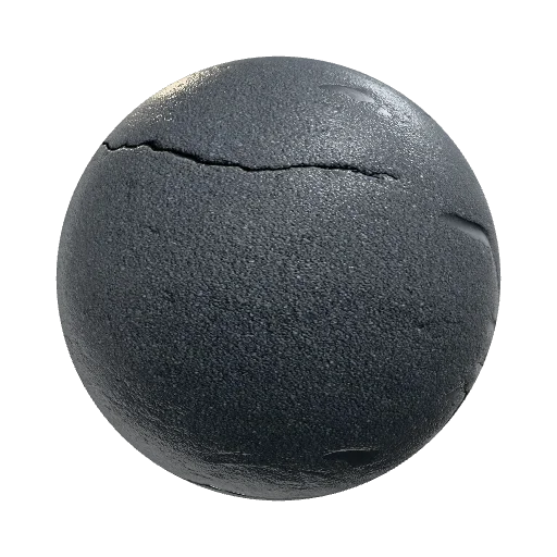 weathered dark grey asphalt road surface, fine gravel… — ground PBR material preview