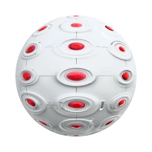 Photorealistic sci-fi spacecraft interior wall panel… — seamless metal PBR material preview