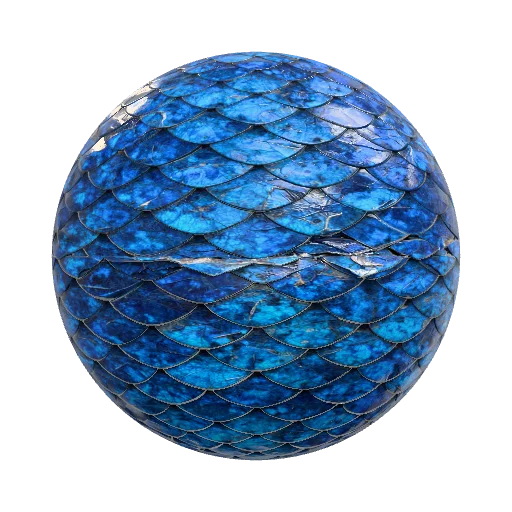 Seamless texture, blue dragon scales, close-up… — organic PBR material preview