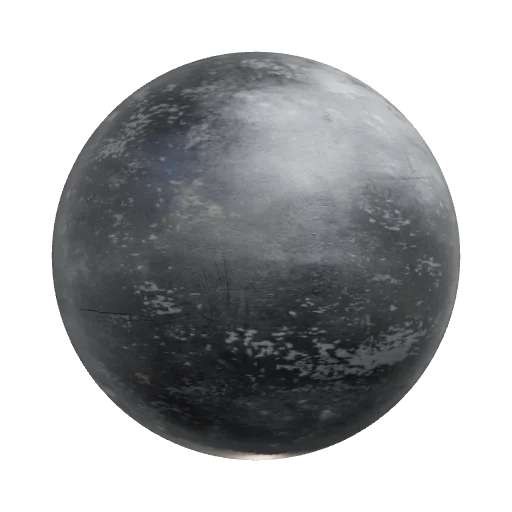 A close-up view of steel texture, featuring a rugged surface with visible small scratches and subtle areas of corrosion. — seamless metal PBR material preview
