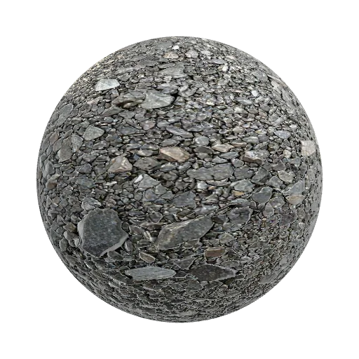 Natural mountain scree slope texture, dense… — seamless ground PBR material preview