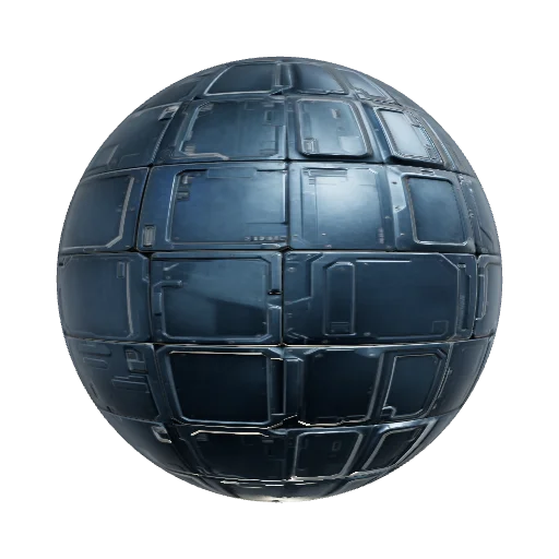 Seamless PBR texture of modular sci-fi corridor wall… — seamless metal PBR material preview