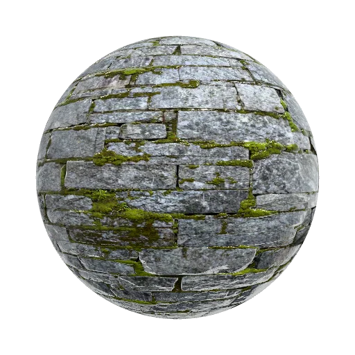 Photorealistic seamless PBR texture of old stone brick… — seamless stone PBR material preview