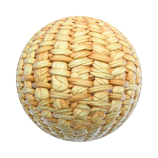 Stylized woven rope material for a hot air balloon… — seamless fabric PBR material preview