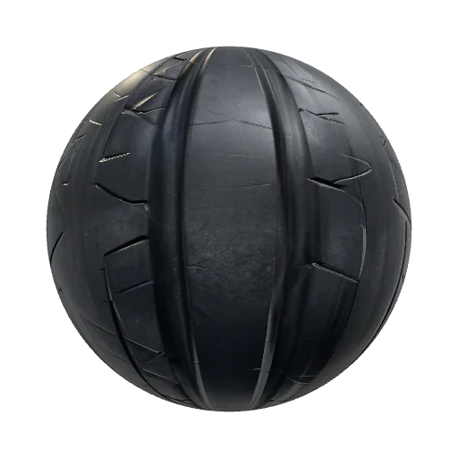 slick tires rubber — seamless organic PBR material preview