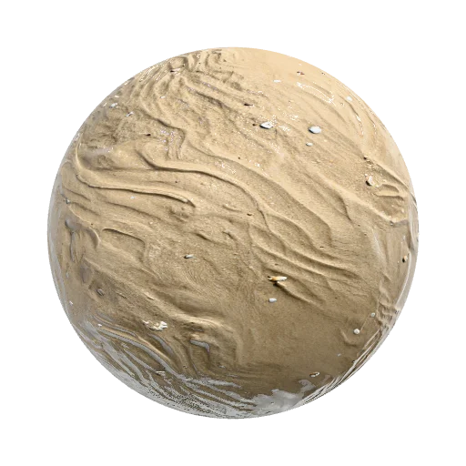 Natural ocean floor sand, fine beige quartz sand mixed… — seamless ground PBR material preview