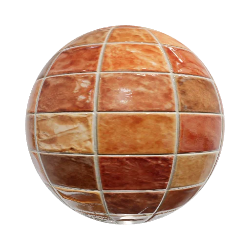Vernicated quarry tile, glazed surface with visible texture — seamless tile PBR material preview