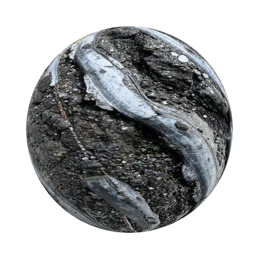 Steel Ore Metal Vien in Rock more steal ore then rock — metal PBR material preview