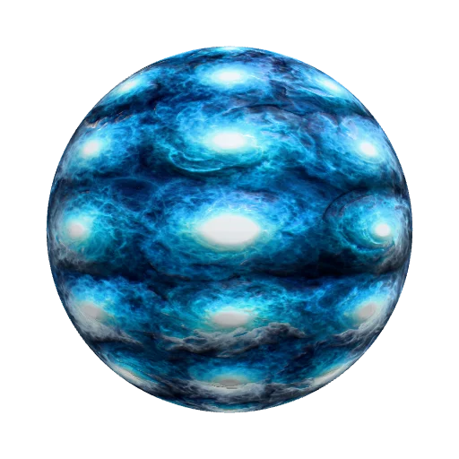 Generate PBR texture of a magical blue portal. Deep… — seamless organic PBR material preview