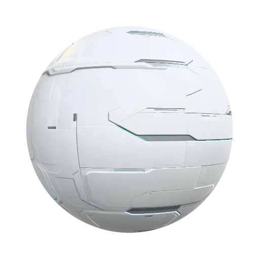 Seamless tileable PBR futuristic wall material. Sterile… — seamless metal PBR material preview