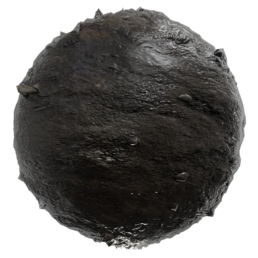 Create a seamless tileable PBR ground material for a dark gothic medieval strategy game. The material is stormworn earth — seamless ground PBR material preview