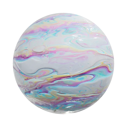 Une texture de bulle (la bulle du savon qui s'envole dans le ciel), en s'inspira — seamless organic PBR material preview