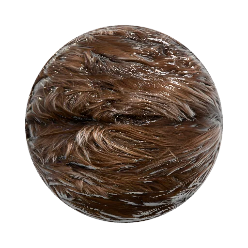 grizzly bear fur — organic PBR material preview