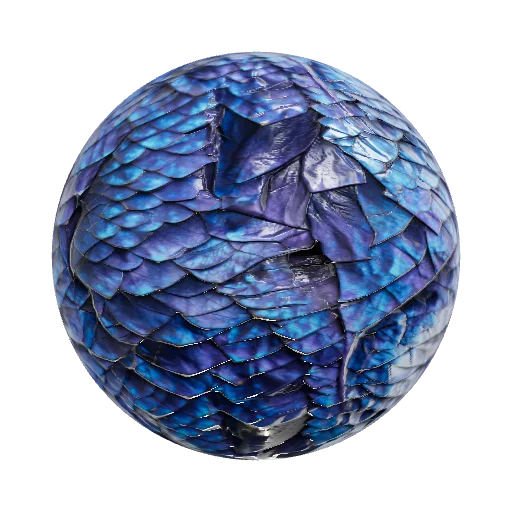 Create a seamless high-quality PBR dragon skin material with large overlapping s — seamless organic PBR material preview