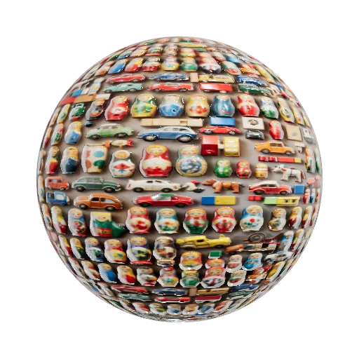 советские игрушки — seamless organic PBR material preview