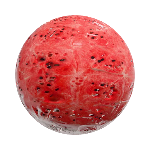 арбуз разрезаный пополам, внутренняя часть с мякотью и… — organic PBR material preview