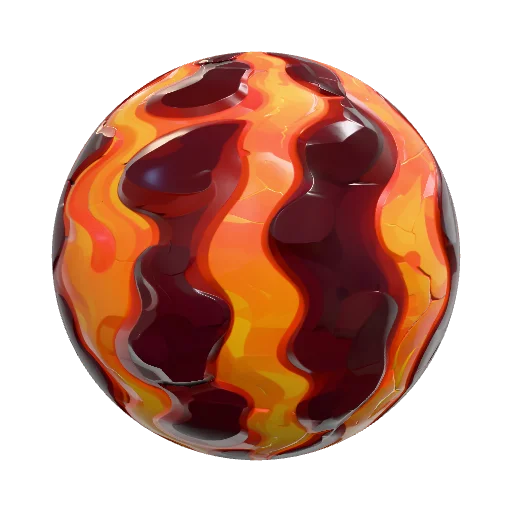 lava — seamless organic PBR material preview