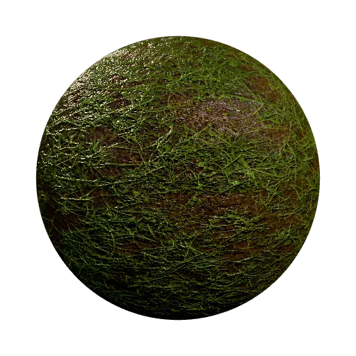 seamless grass material with little parts of dirt… — seamless organic PBR material preview