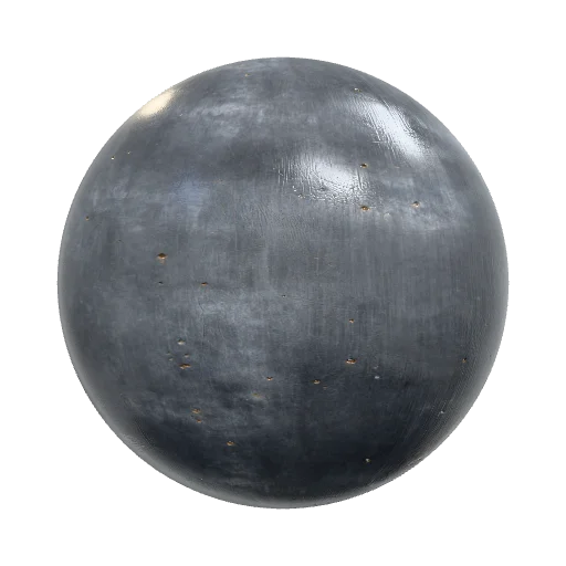 Reinforced steel, some scratches, dents and rust. With… — seamless metal PBR material preview