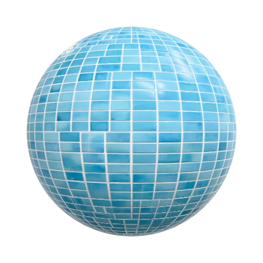 pool tile light blue — seamless tile PBR material preview