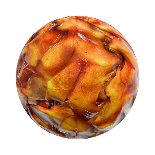 stylised roasted goose skin. Rich golden-brown to deep… — seamless organic PBR material preview