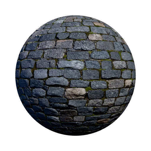 Create a seamless PBR texture of a path made of large… — seamless stone PBR material preview