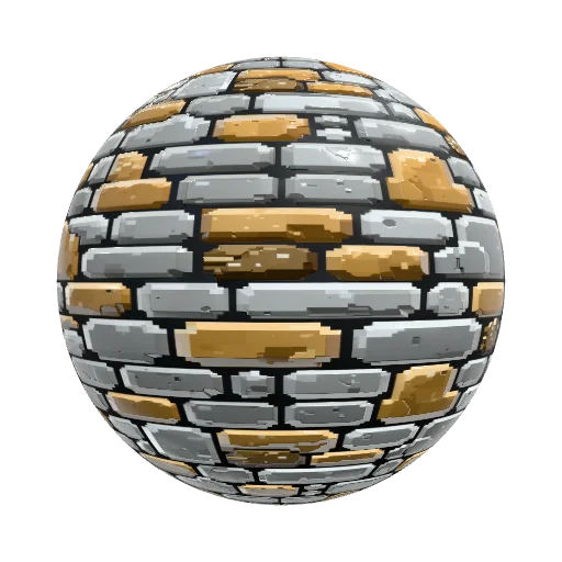 pokemon gen v style texture, low resolution max… — stone PBR material preview