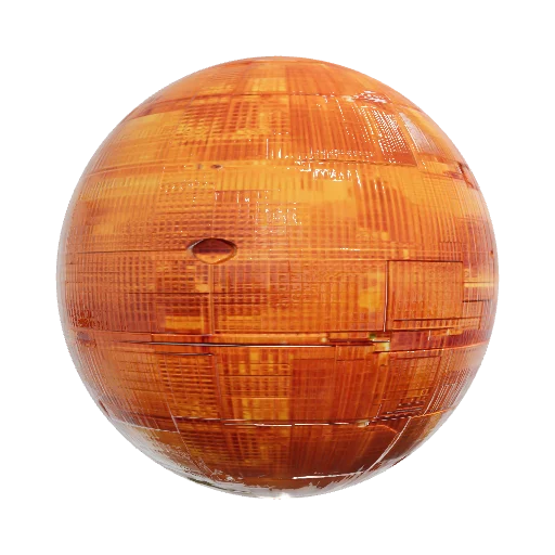 Una textura de turn signal light de camion, es naranja… — seamless metal PBR material preview
