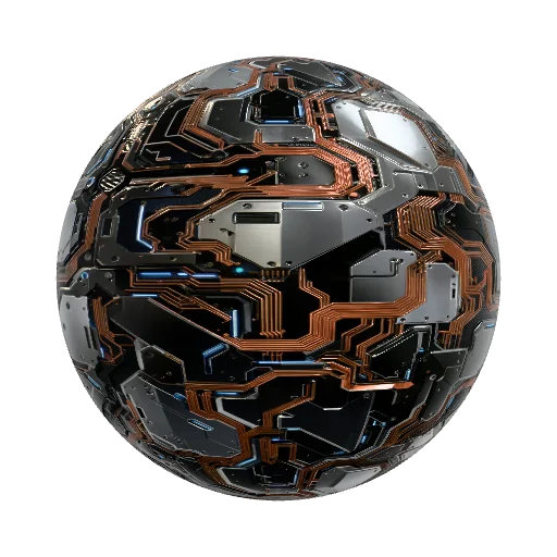 Robot — seamless metal PBR material preview
