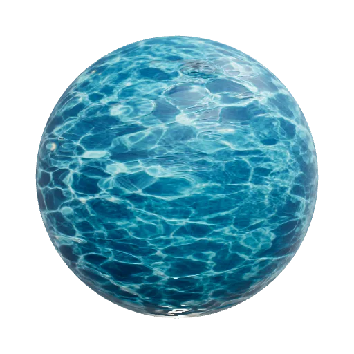 realistic deep blue tropical pool water texture, transparent crystal surface, su — seamless organic PBR material preview