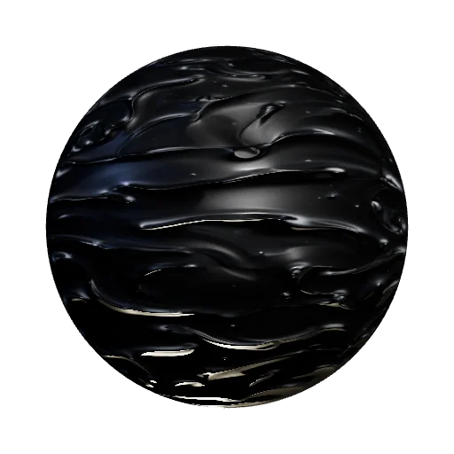Black slime — seamless organic PBR material preview