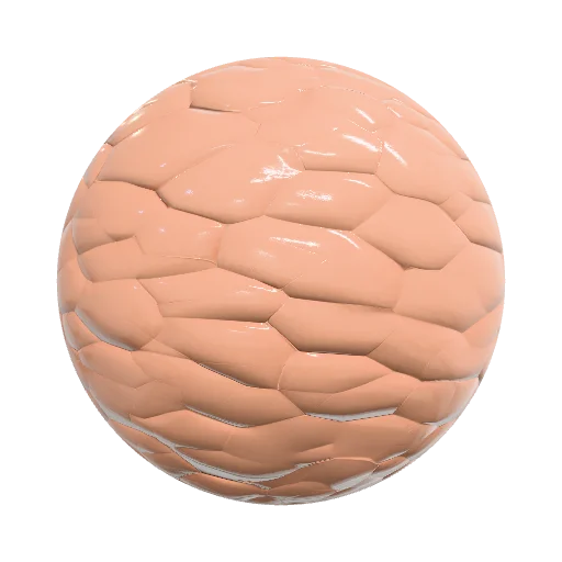 soft peach-colored polygonal Voronoi pattern, stylized… — seamless organic PBR material preview