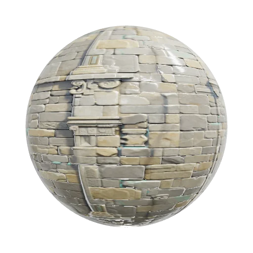 create a texture for stone and stone columns in the… — seamless stone PBR material preview
