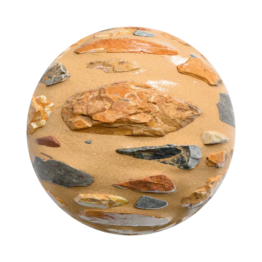 стена из камней и песка — stone PBR material preview